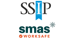 SSIP logo and smas worksafe logo
